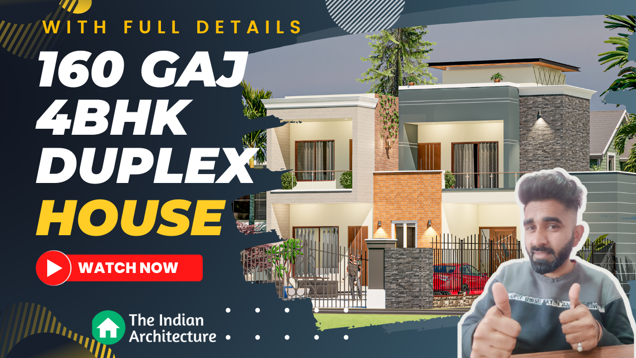 160 gaj 4bhk house || the indian architecture